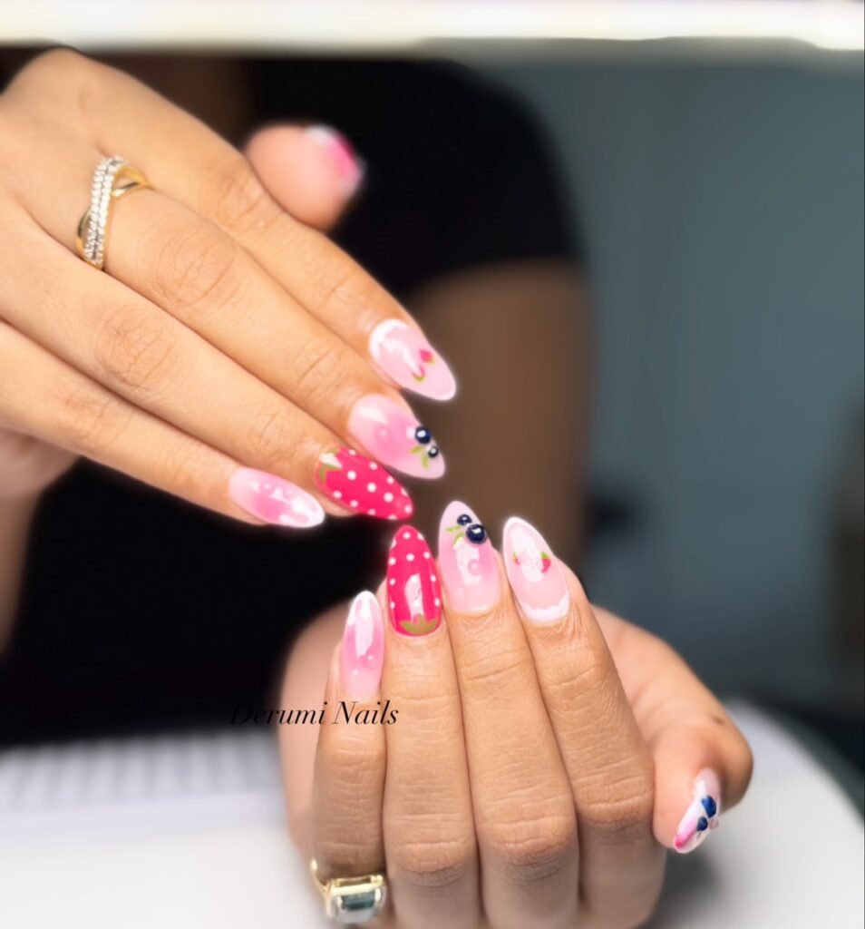 Luxury acrylic nails with premium nail art Jaipur